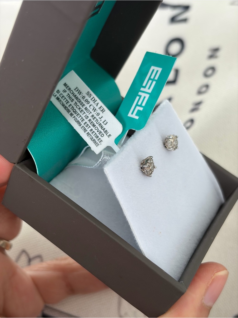EFFY Diamond Stud Earrings – Sterling Silver